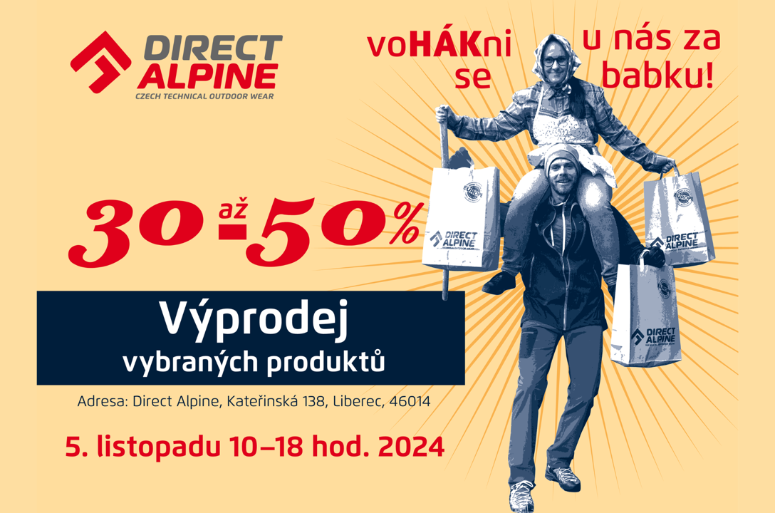 Výprodej v Direct Alpine Liberec listopad 5. 11. 2024