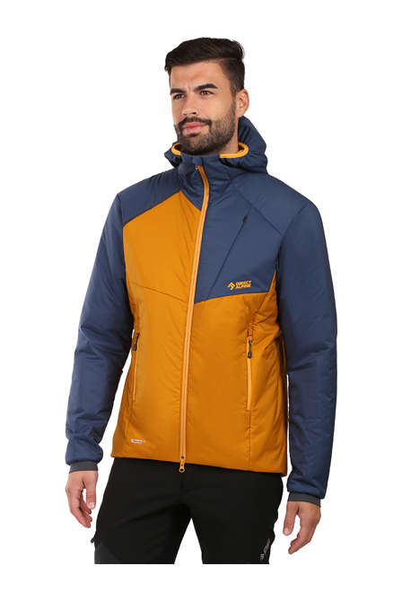 Fotogalerie Pánská péřová bunda UNIQ caramel/navy