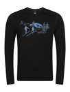 Fotogalerie Pánské merino triko FURRY LONG black (Northbound)