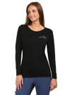 Fotogalerie Dámské funkční merino triko FURRY LONG LADY black (Simple lines)