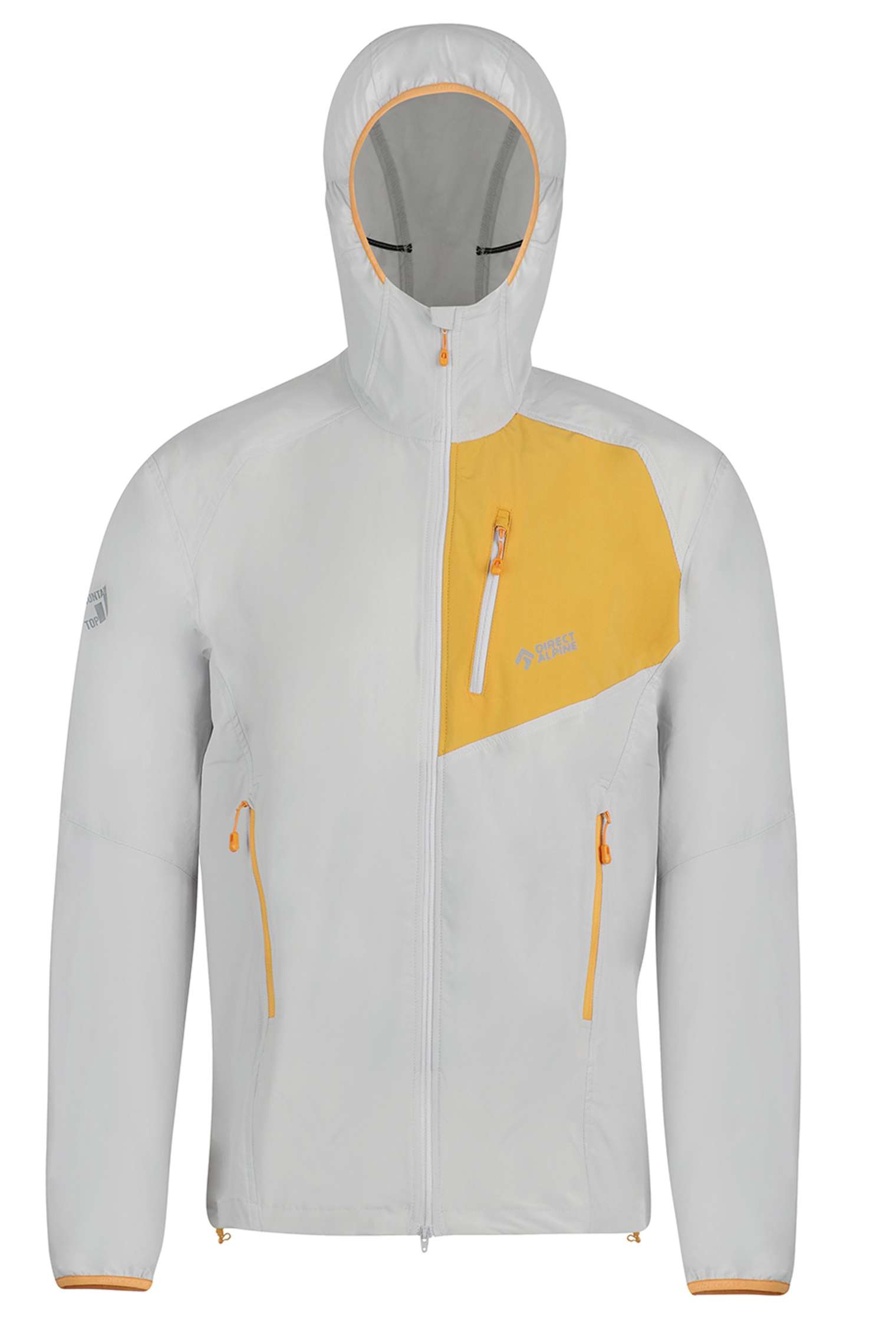 Levně Pánská Outdoorová Bunda Dru Light Grey/Mango