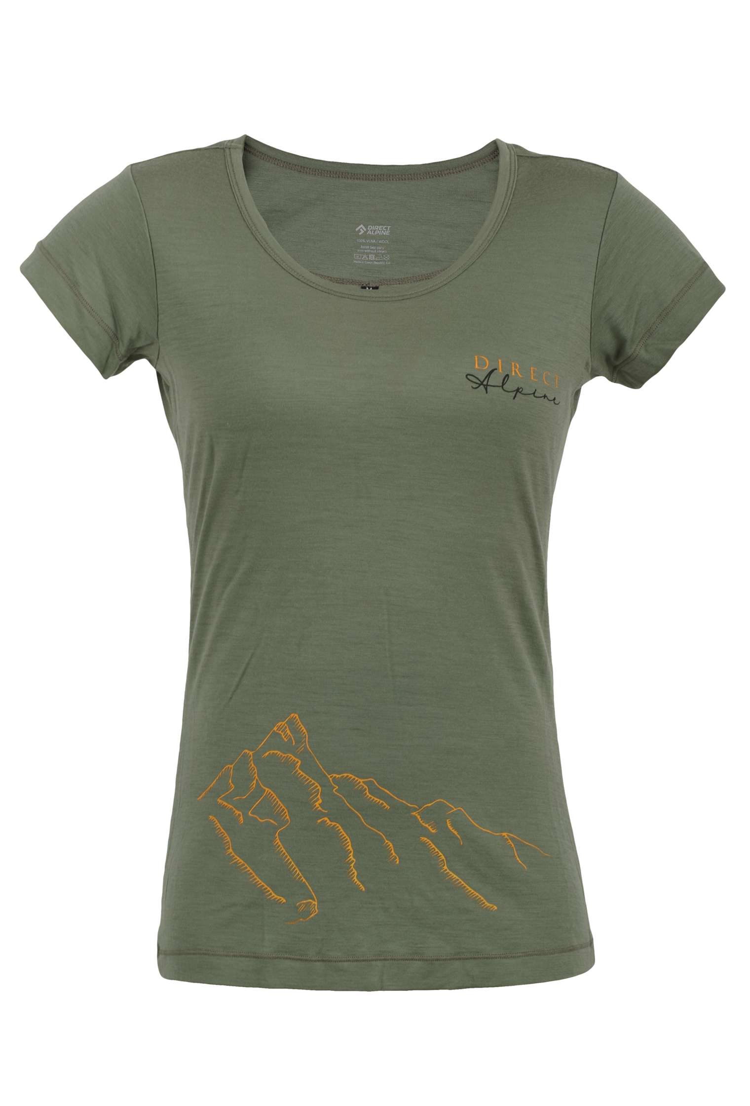 Levně Dámské Funkční Merino Triko Furry Lady Khaki (Hillside)