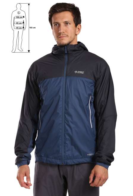 Fotogalerie Pánská větruodolná zateplená bunda ALPHA JACKET navy/anthracite