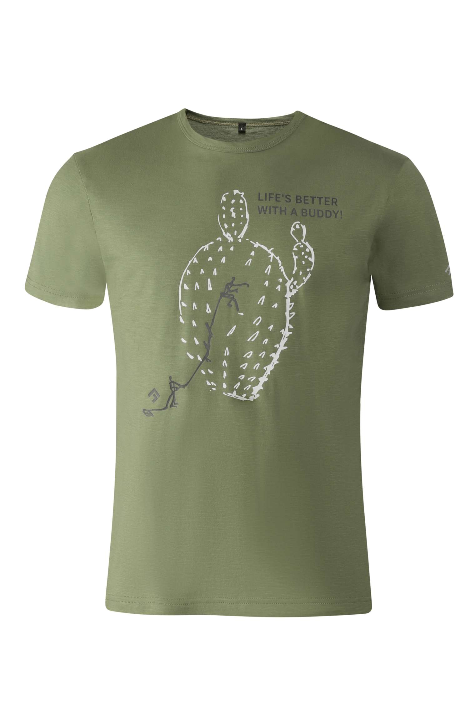 Levně Pánské Lehké Bavlněné Tričko Bosco Khaki (Buddy)