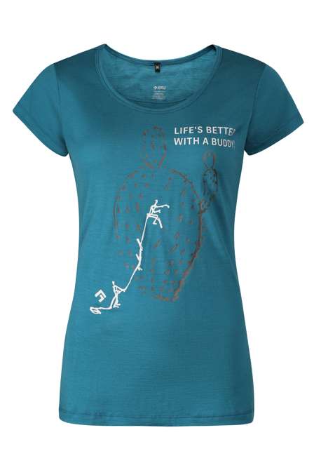 Fotogalerie Dámské funkční merino triko FURRY LADY emerald (Buddy)