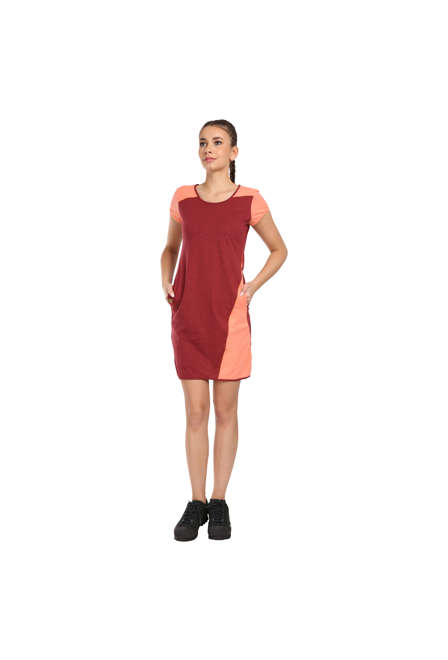 Fotogalerie Dámské bavlněné šaty FLOWY LADY palisander/coral