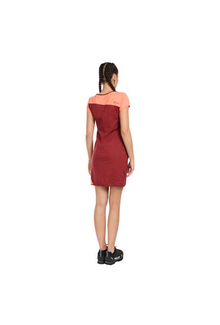 Fotogalerie Dámské bavlněné šaty FLOWY LADY palisander/coral
