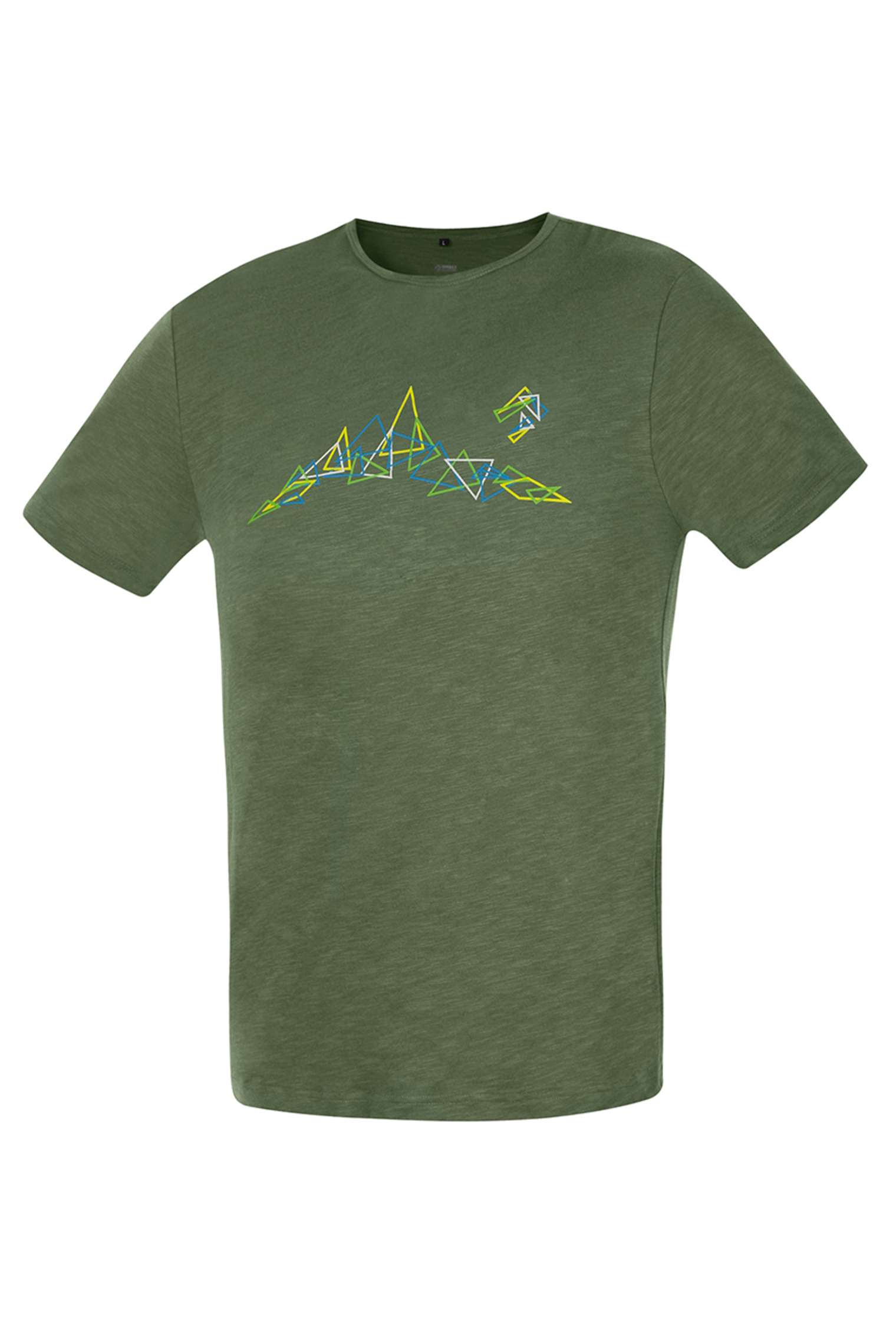 Levně Pánské Lehké Bavlněné Tričko Bosco Khaki (Triangles)
