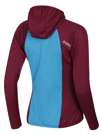 Fotogalerie Dámská fleecová mikina SELLA HOOD LADY ocean/cherry