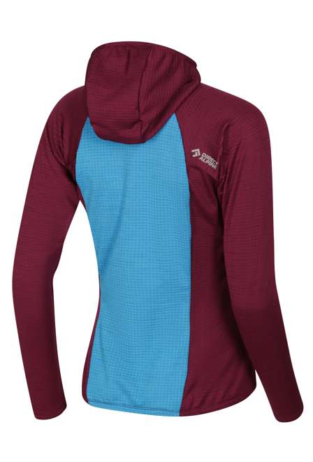 Fotogalerie Dámská fleecová mikina SELLA HOOD LADY ocean/cherry