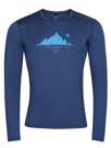 Fotogalerie Pánské merino triko FURRY LONG navy (Glacial lake)