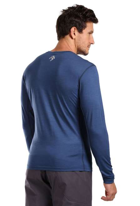 Fotogalerie Pánské merino triko FURRY LONG navy (Glacial lake)
