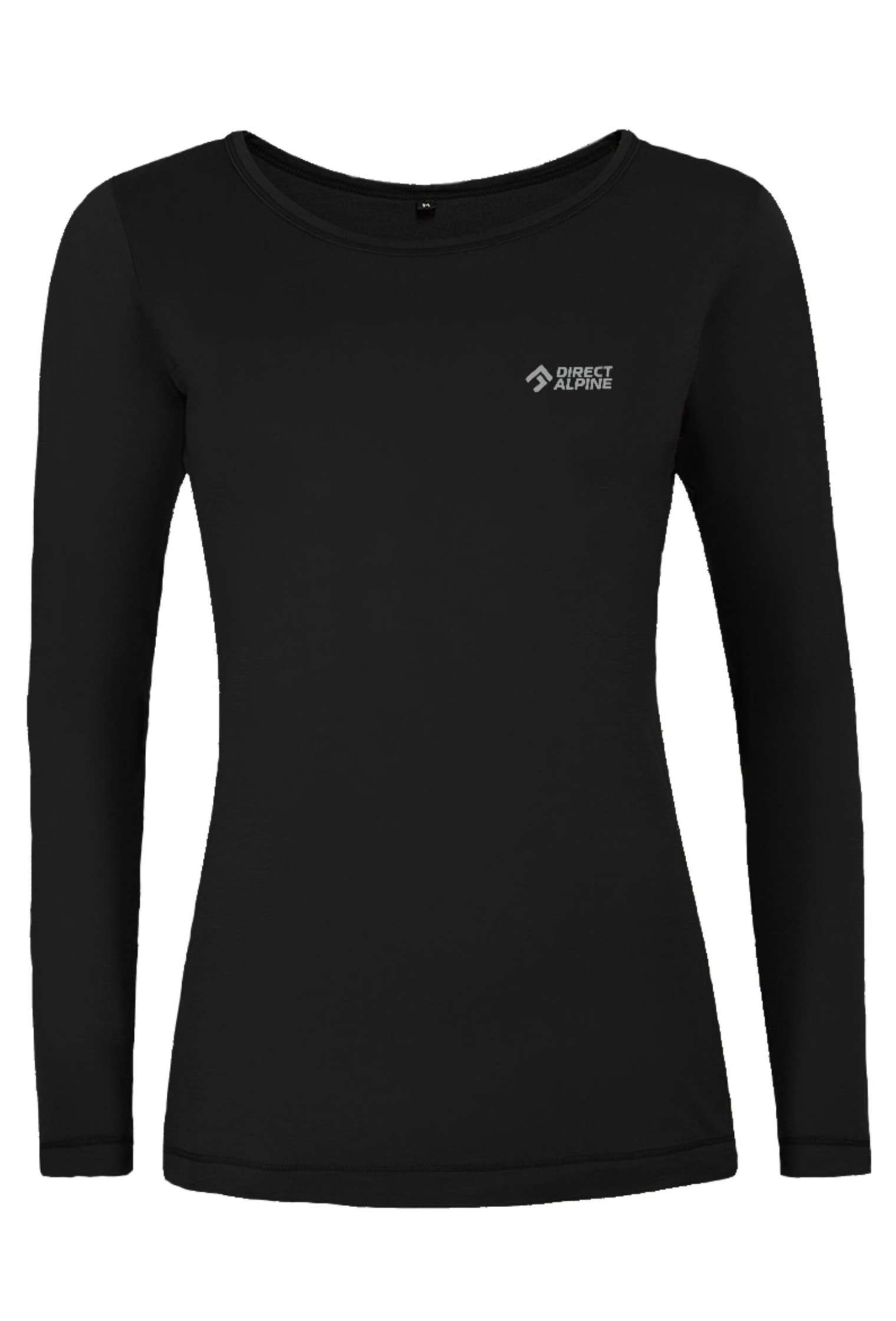 Levně Dámské Merino Triko Furry Long Lady Black (Da Big Font)